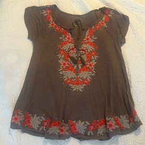 INC embroidered blouse